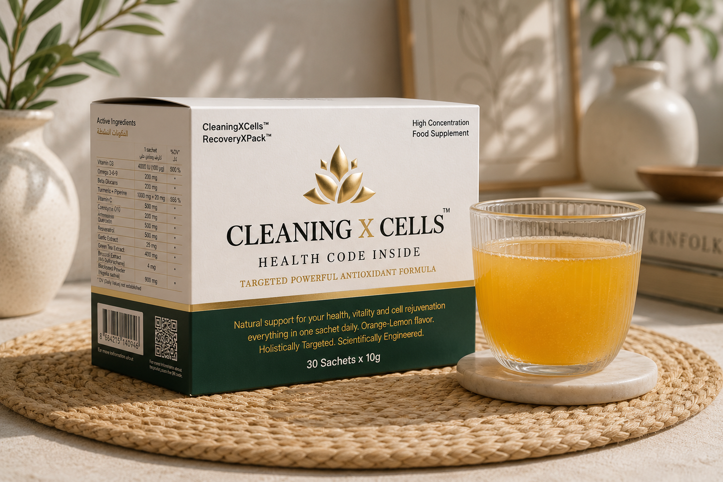 CleaningXCells™ – Месечен пакет с 30 сашета за лесен ежедневен прием.