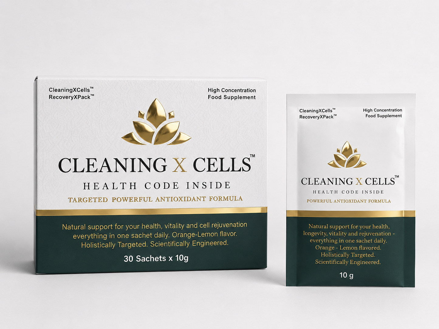 CleaningXCells™ – Месечен пакет с 30 сашета за лесен ежедневен прием.